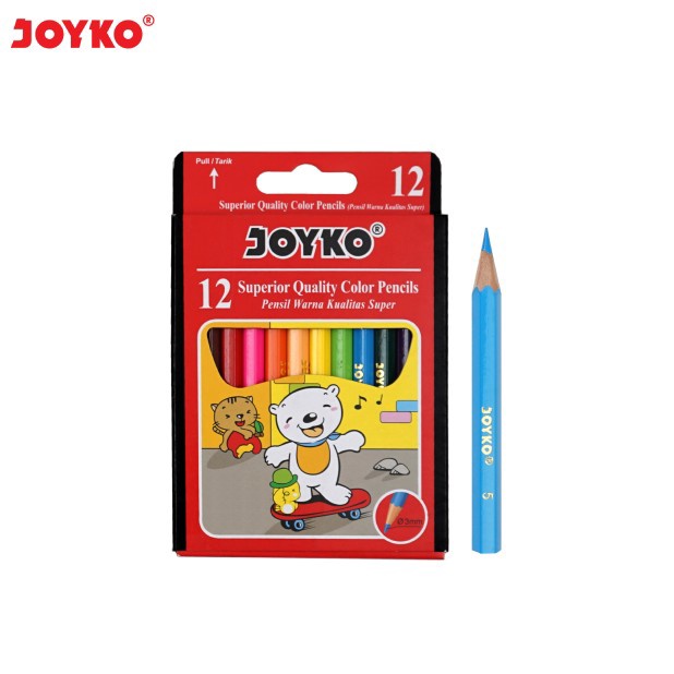 

KODE Q58C Pensil Warna Joyko 12w Pendek CP S12