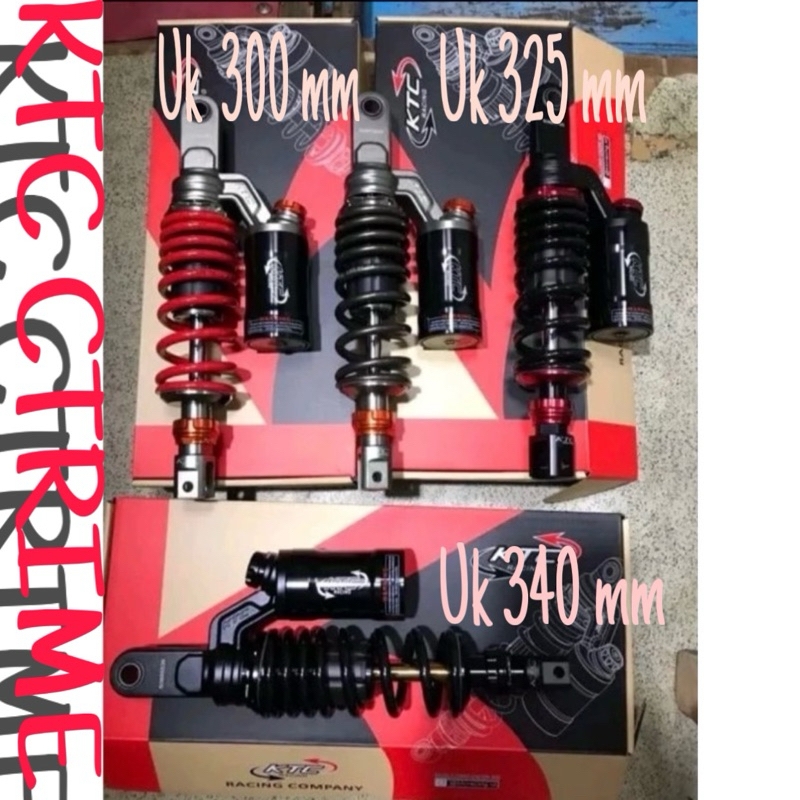 Shockbreaker belakang metic KTC RACING tipe extreme double click ukuran 300/325/340 mio/vario 125/15
