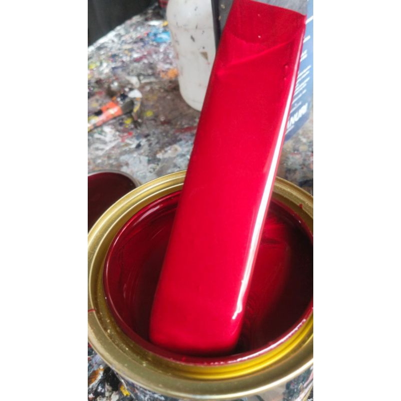 CAT MERAH METALIK(warna menyerupai candytone)