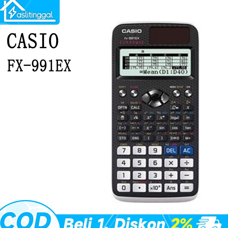 

KODE K55G Kalkulator Scientific Casio ilmiah FX991EX991ESPlus Kalkulator Casio Scientific Calculator Casio Scientific CASIO FX991EX Kalkulator SekolahKuliah Internasional Classwiz 552 fungsi