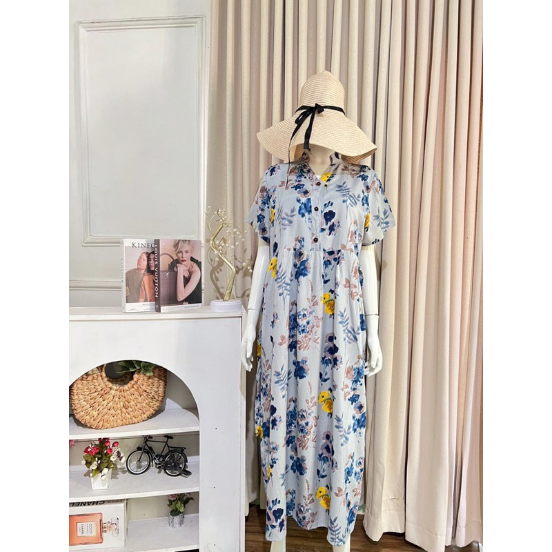 HOMEDRESS DASTER KEKINIAN VIRAL ELEGAN KERAH SANGHAI | DASTER IBU MENYUSUI | DASTER JUMBO IBU HAMIL 