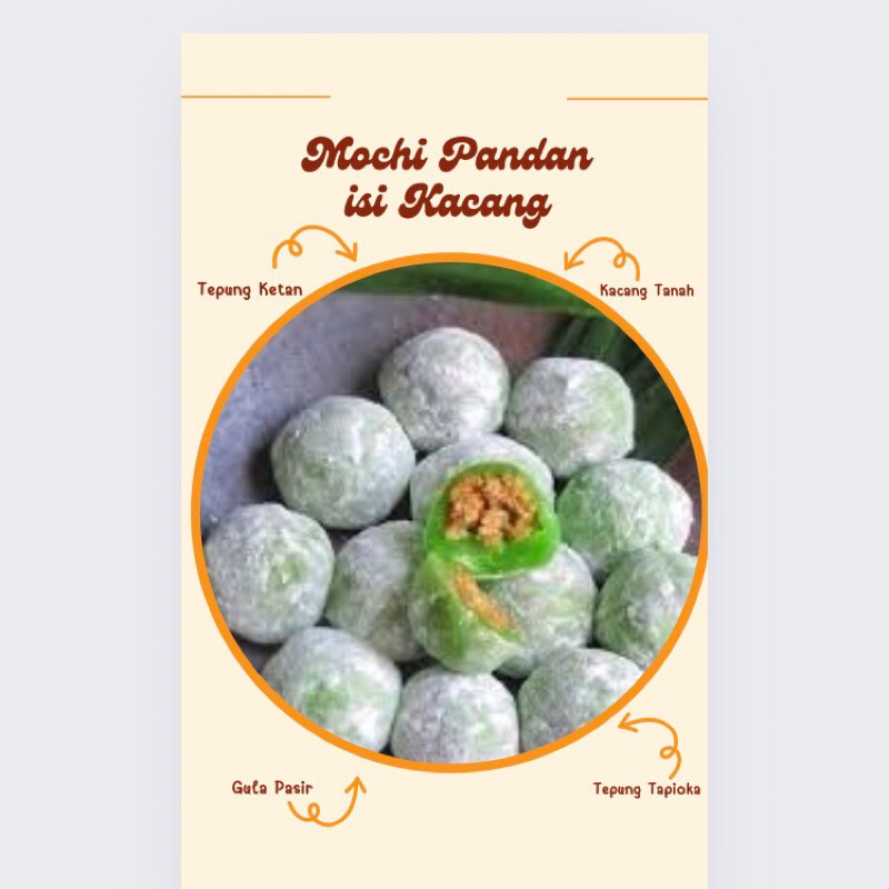 

Mochi isi Kacang 10pcs mochi jadul