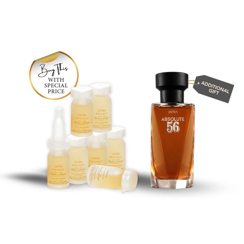 PROMO BUY 1 GET 1 SERUM ROYAL JELLY LIFT CONCENTRATE FREE ABSOLUTE 56 EDT MEN PARFUME JAFRA SERUM GL