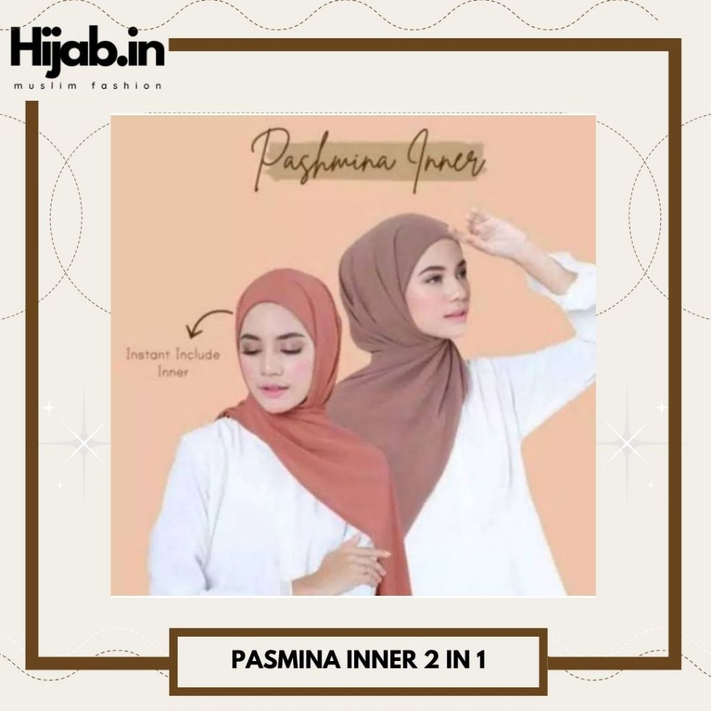 Pashmina Inner 2in1 – Hijab Instan Praktis + Ciput Menyatu
