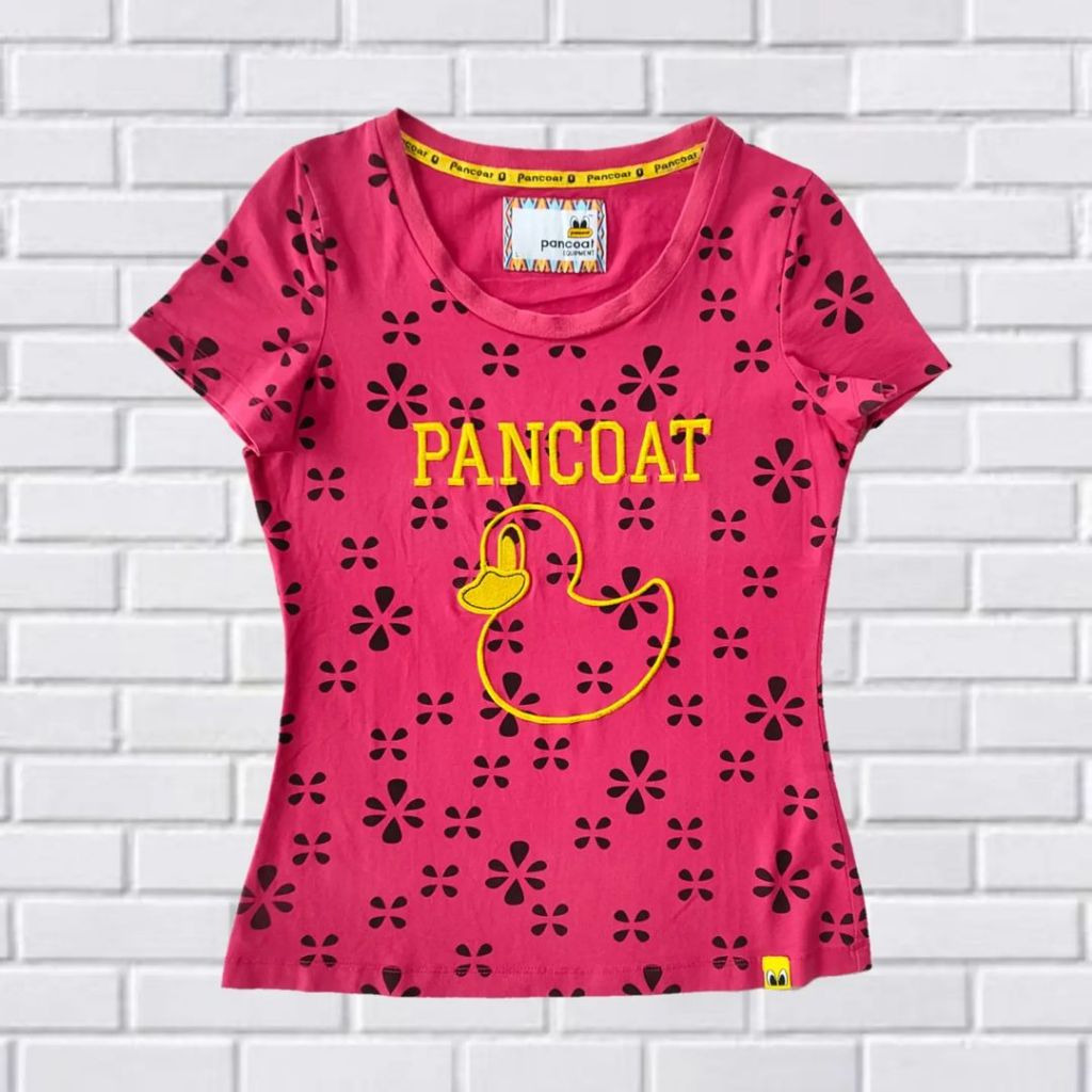 KAOS CEWEK PANCOAT POPDUCK FULLPRINT, SIZE S (SECOND BRANDED) PINK, TS0255