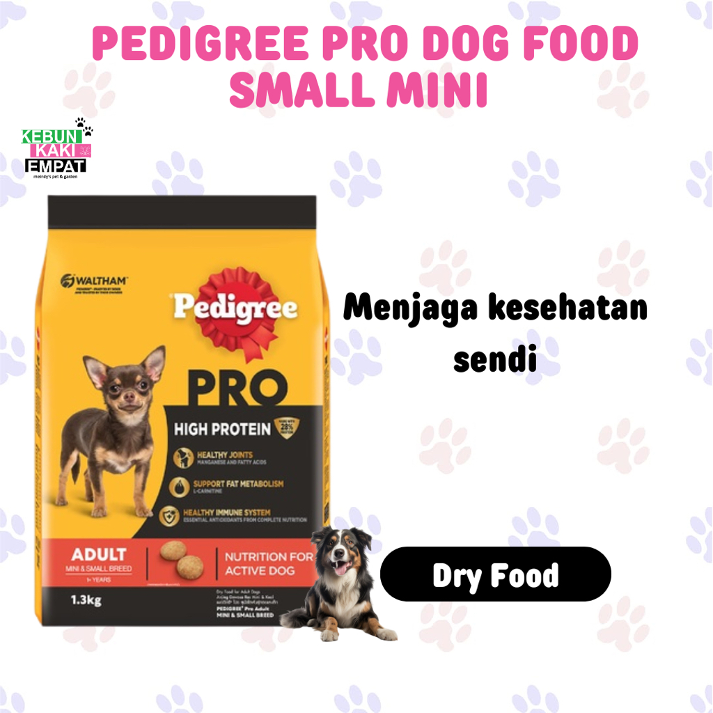 PEDIGREE PRO High Protein Dog Food - Makanan Anjing Mini & Small
