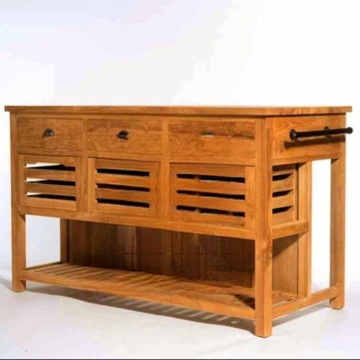 Island Table | Meja Dapur Island | Meja Kitchen Island Dapur Kayu Jati
