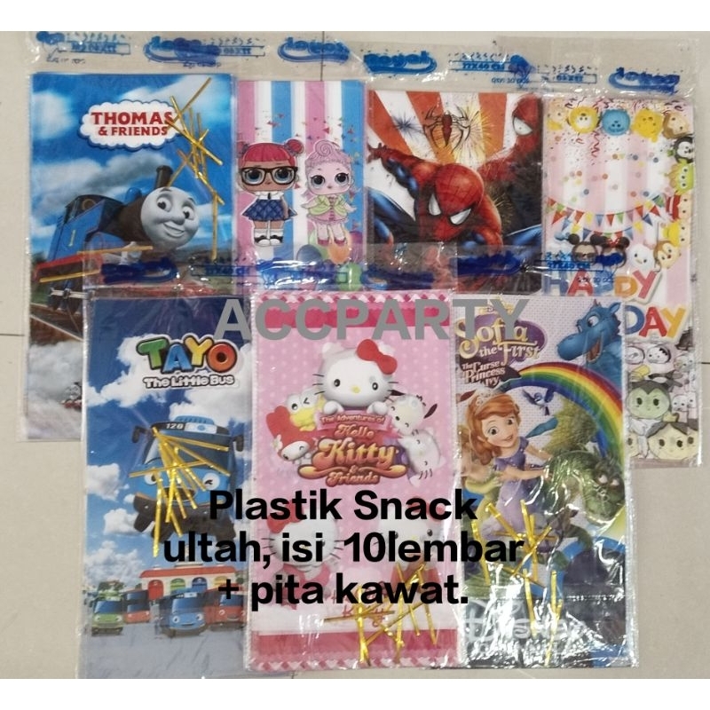

Plastik Snack Ultah Sedang / Plastik Bingkisan Ulang Tahun (10lembar)