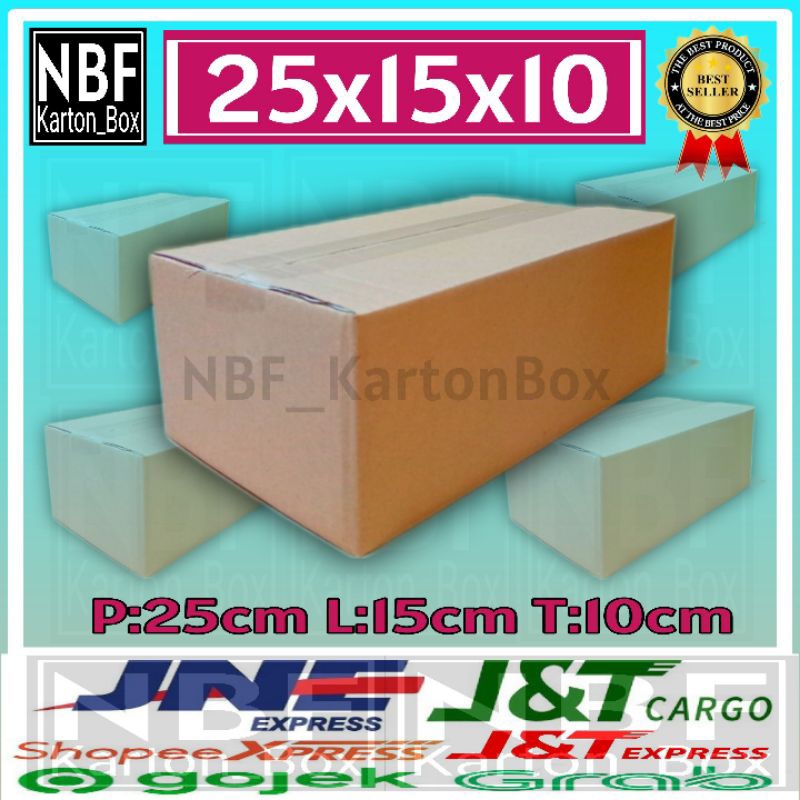 

KartonBox 25x15x10 cm, Kardus Packing, Serbaguna Pembungkus Paket dll.