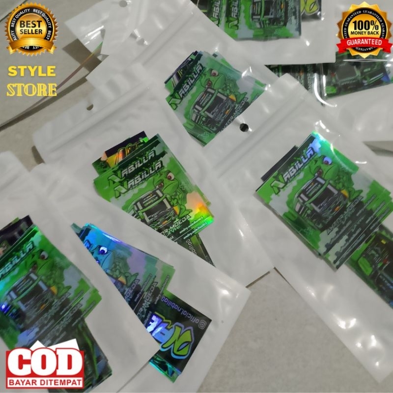 

Stiker Busmania Nabila Asli Hologram Waterproof Tahan Air