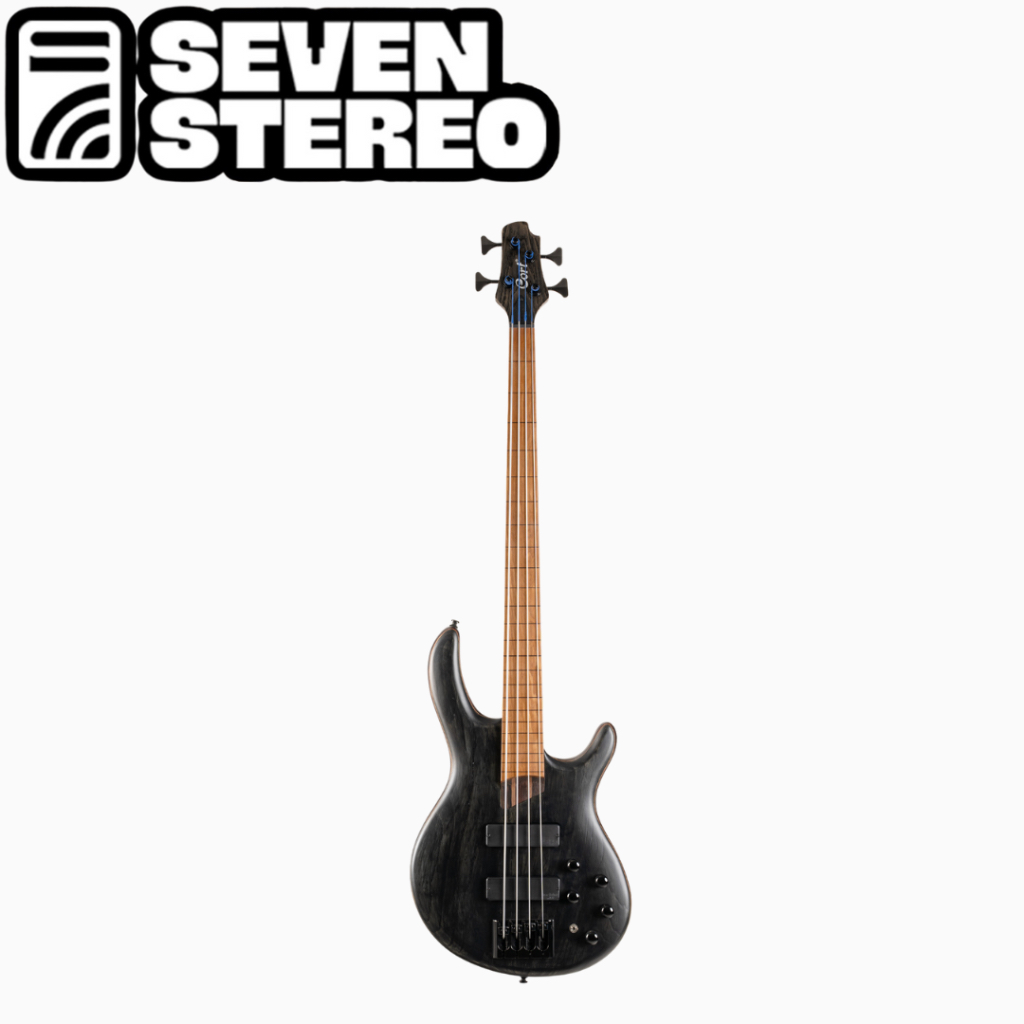 Cort Artisan B4 Element Fretless Bass - Open Pore Trans Black