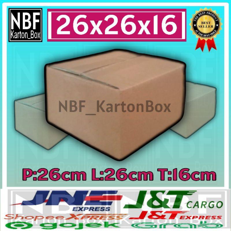 

KartonBox 26x26x16 cm,Kardus Packing Serbaguna,Pembungkus Paket dll.
