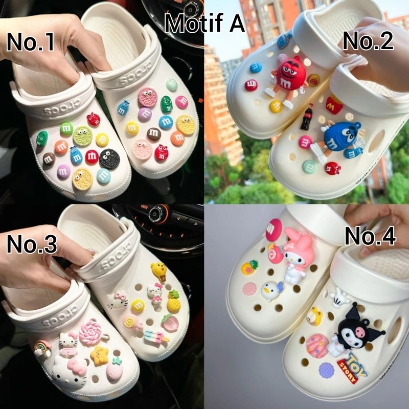 Jibbitz Crocs Aksesories Sepatu Sandal Set/Pin Hiasan Sandal/Variasi Jibbitz/Jibbitz Crocs