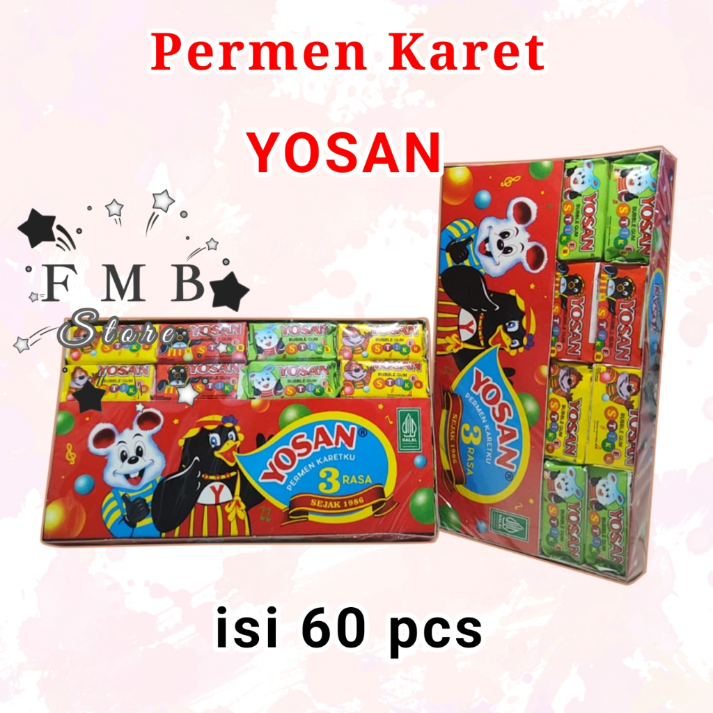 

Yosan Permen Karet Jadul (Isi 60pcs) Permen karet Jumbo