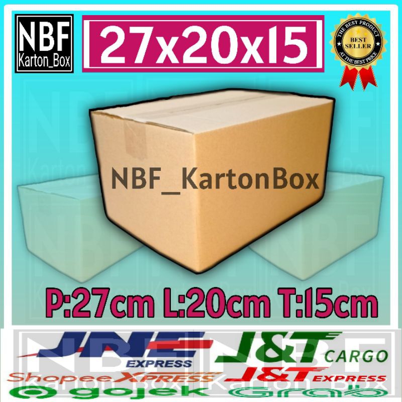 

KartonBox 27x20x15 cm,Kardus Packing Serbaguna, Pembungkus Paket dll.