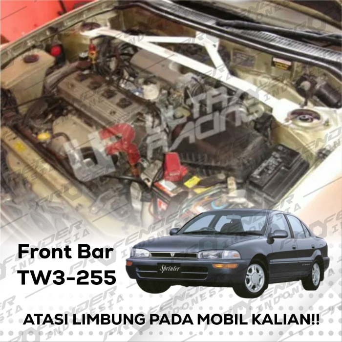 ULTRA RACING - Frontbar Strutbar UR (3points) - TW3-255 - Toyota Corolla AE101 AE111 Great Corolla N