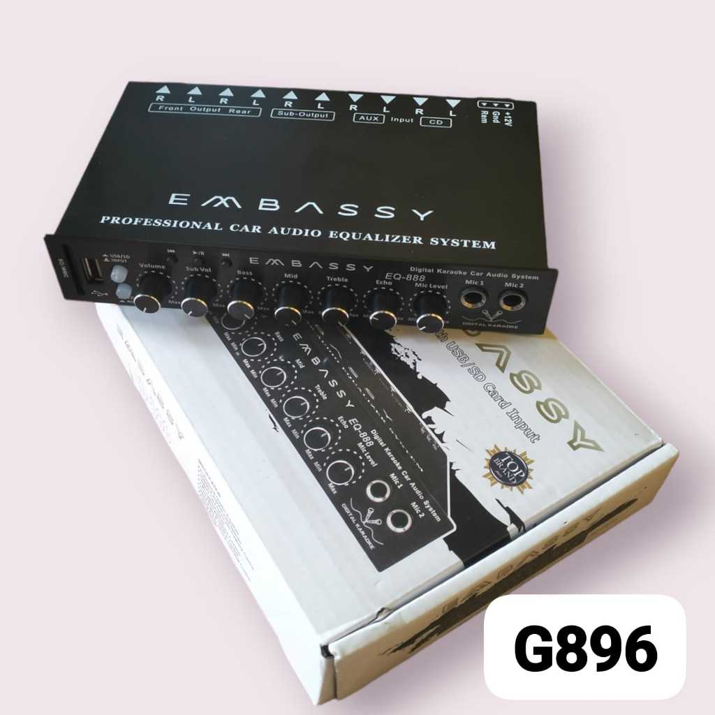 G896 AMPLIFER MINI MENAMBAH ALAT KARAOKE CAR AUDIO PARAMETRIK  BLUETOOTH EMBASSY GRAFHIC PROFESIONAL