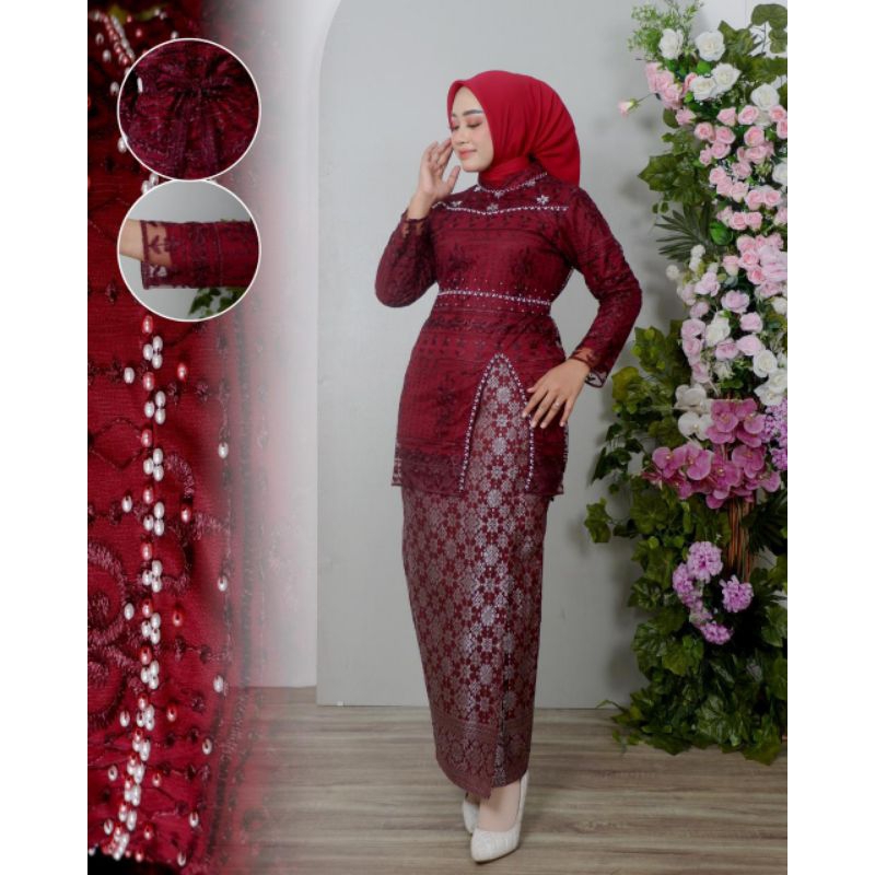 CS COD REALPICT TUNIK PAYET AMORA ORIGINAL//TUNIK TILLE SAPTO//KEBAYA WISUDA//LAMARAN//ARISAN//BRIDE