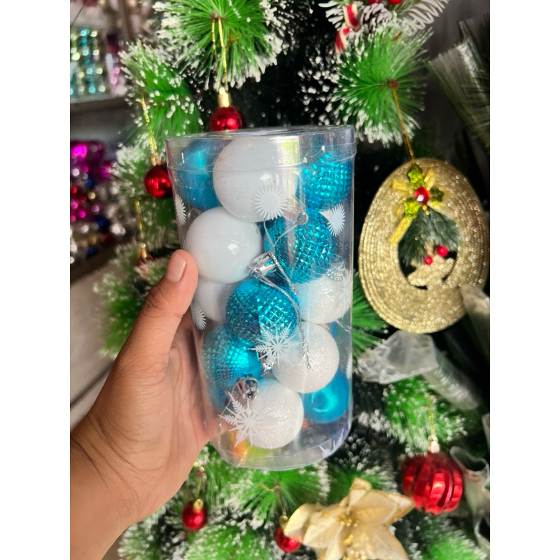 Bola Natal Tabung Mix | Bola Natal mix | Bola Natal mewah | Hiasan Natal Mix | Bola Natal | Dekorasi