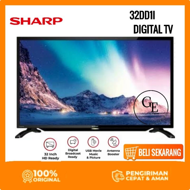 SHARP LED DIGITAL TV 32 INCH 2T-C32DD1i 2TC32DD1i 32DD1i
