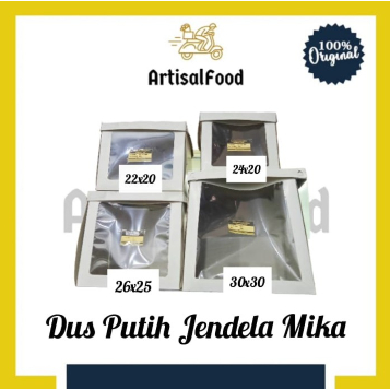 

Dus Kotak Kue Putih Jen Mika 26X25cm - 10 pcs