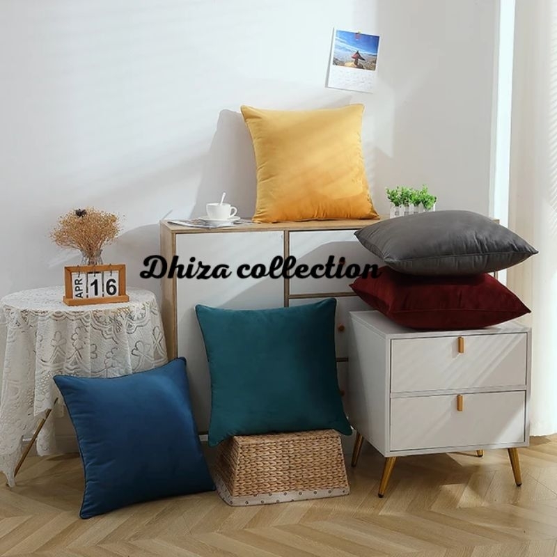 sarung bantal sofa polos mewah