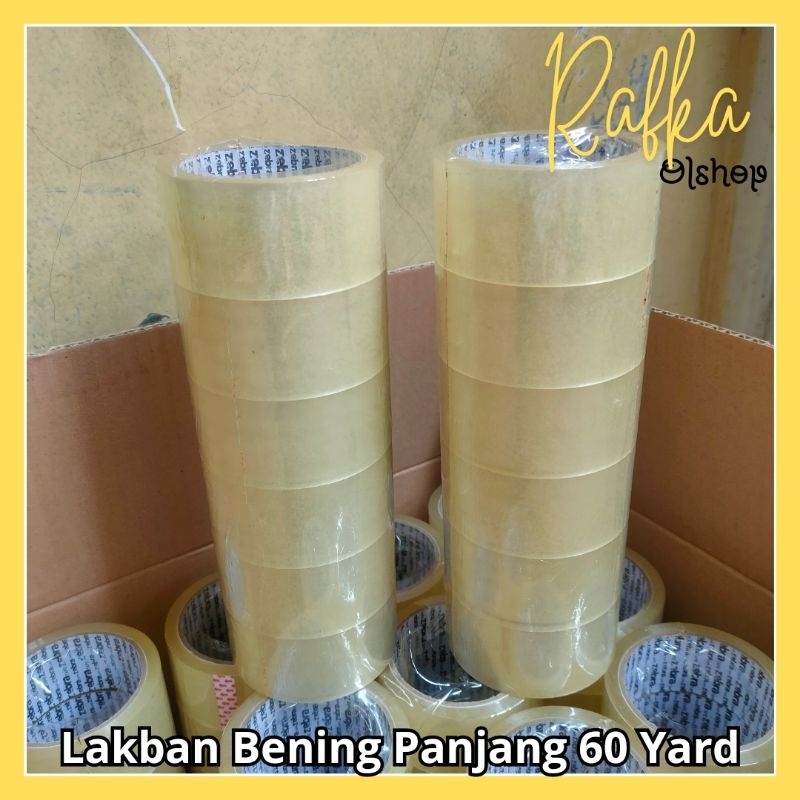 

6 Pcs Lakban Bening / Transparan 60 yard