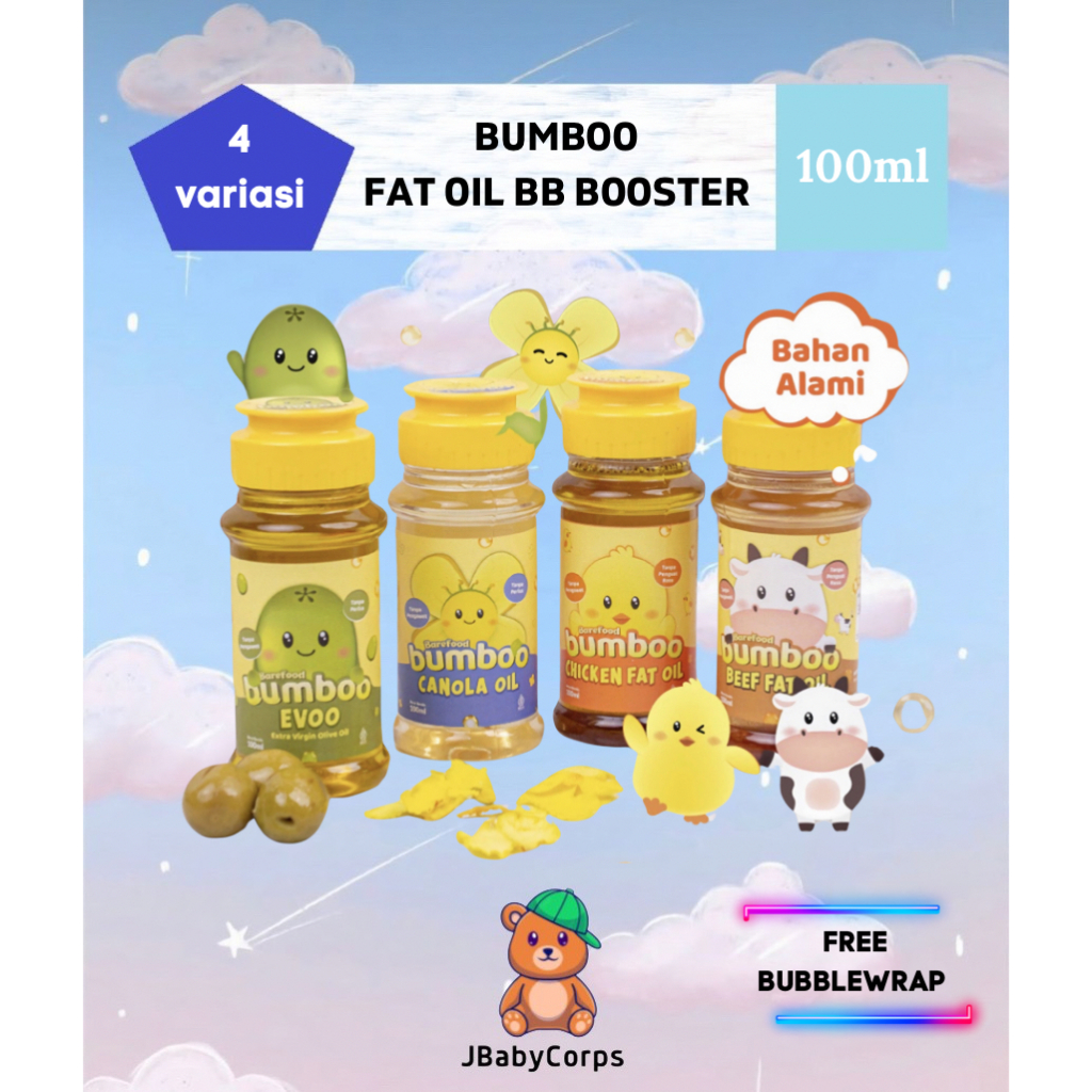 

Bumboo Fat Oil Bumboo Oil Minyak Mpasi Chicken Oil / Beef Oil / Canola Oil / Evoo Olive Oil