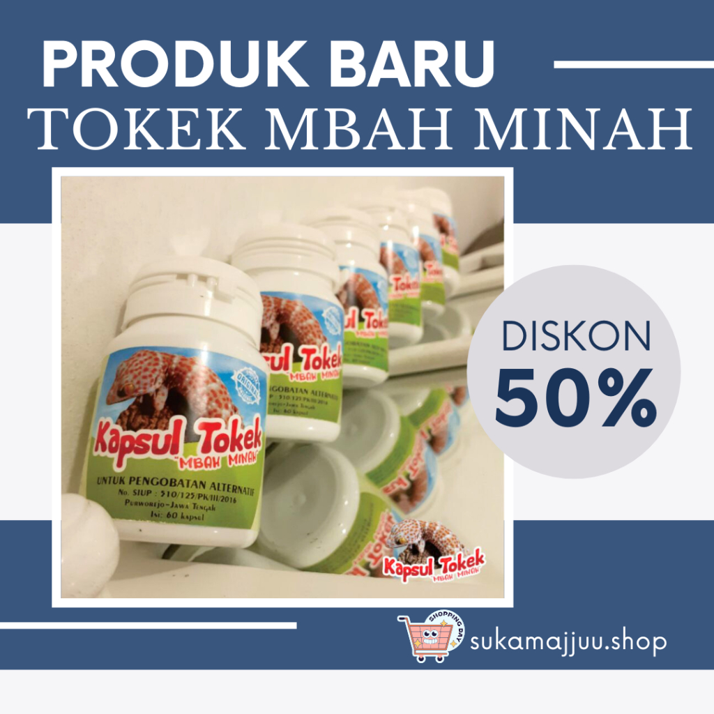 PROMO|TOKEK MBAH MINAH| Kapsul Tokek Asli Herbal untuk Gatal / Asma / Kapsul Tokek Mbah MINAH/KAPSUL