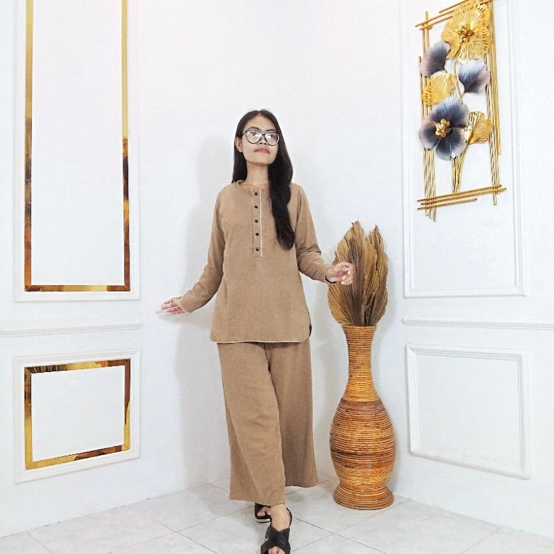 ONE SET MAYANG KNIT PREMIUM - Mav Queen Shop/setelan wanita/setelan celana kulot wanita/setelan wani
