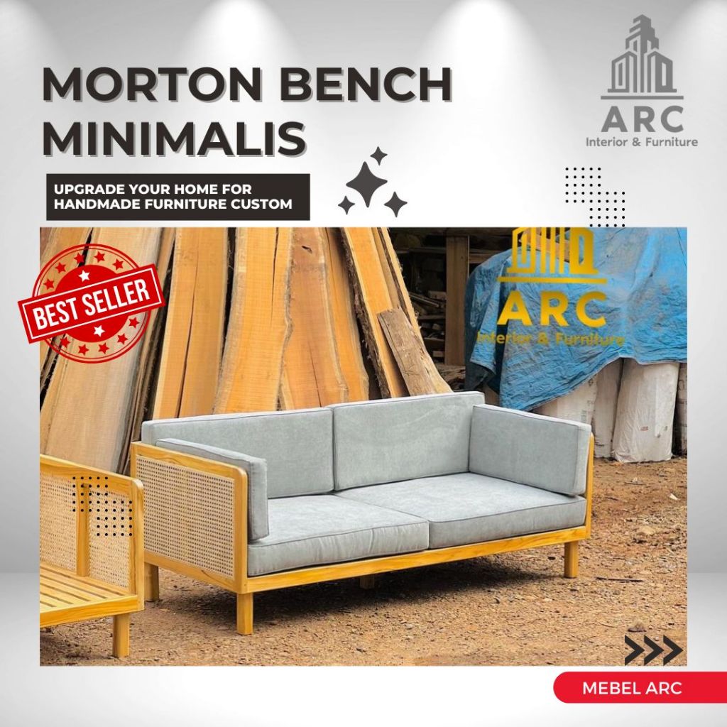 Sofa Tamu, Sofa Bench, Sofa Bench Minimalis, Sofa Bench Modern, Sofa Bench Mix Rotan