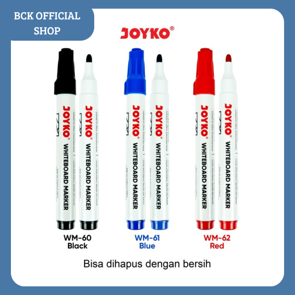 

Spidol Whiteboard Maker Series Dapat di Hapus WM - 60 ~ 62 Joyko
