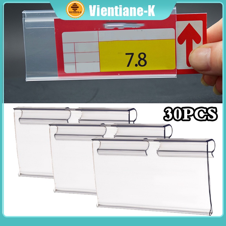 

KODE J7C4 Label Harga Mika Price Tag Holder 3PCS Plastik PVC Price Tag Card Price Tag Holder Minimarket Price Tag Label Holder