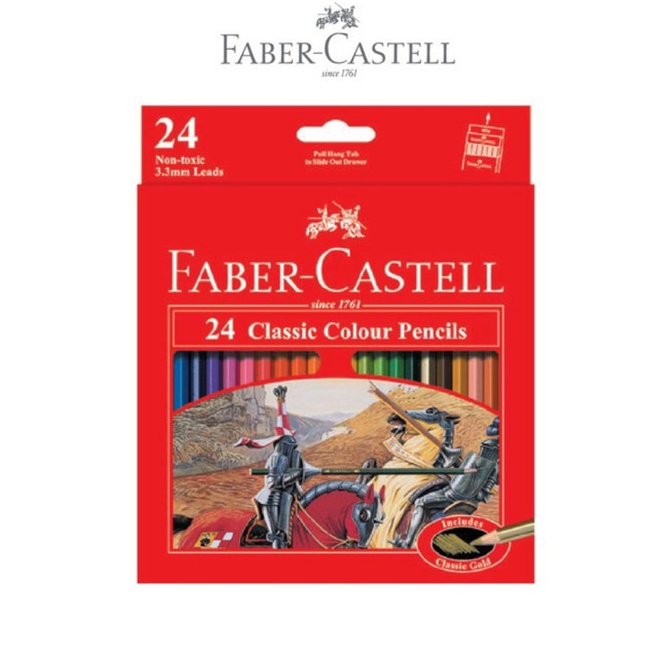 

KODE N6Q2 FABER CASTELL 24 CLASSIC COLOUR PENCILS PENSIL WARNA FABER CASTELL 24 WARNA