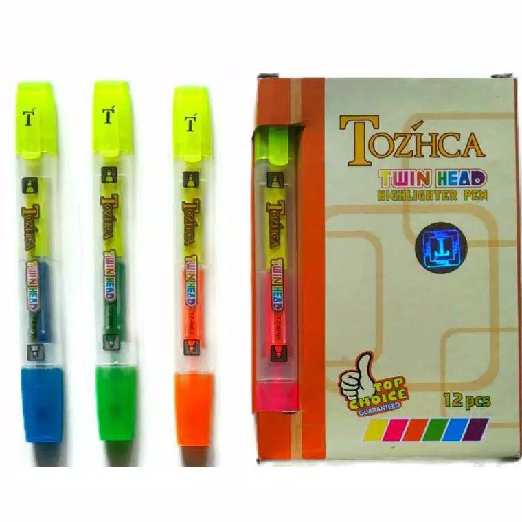

KODE R9U8 1 lusinStabilo TozhcaSpidol Vanco Highlighter Stabilo 2 Mata 2 Warna Twin Head HL219 Warna Warni