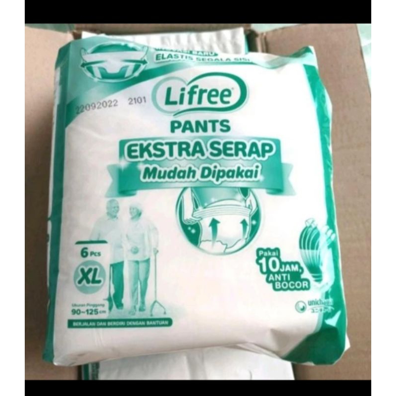 lifefree popok celana XL isi 6 murah