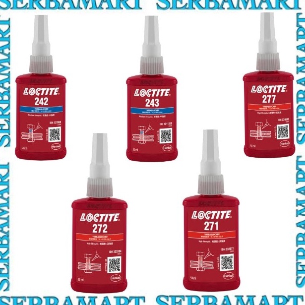

KODE J2L LOCTITE 242 243 271 272 277 5ML ORI LEM LOCTITE 242 243 271 272 277