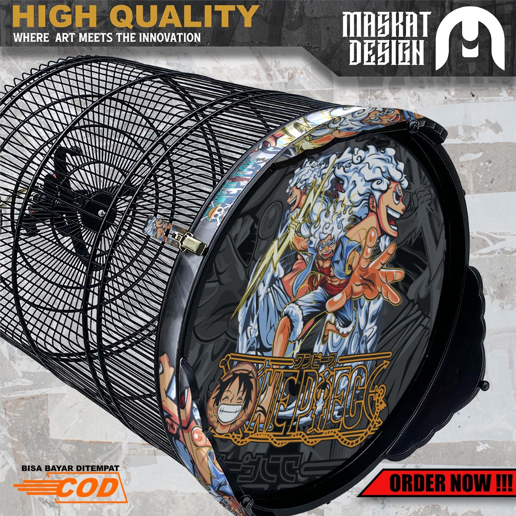 Stiker Decal Sangkar Burung Murai Kacer Tebok Bulat - Sticker Dekal Sangkar Murai Variasi Desain One