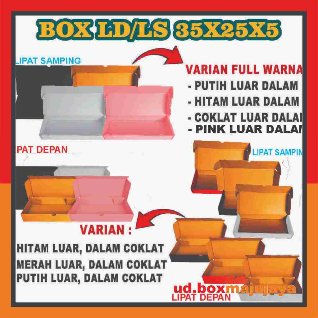 

(PAKET 10 Pcs) Box 35x25x5 CM /Lipat Samping/Box Hampers/Kardus/Karton Polos