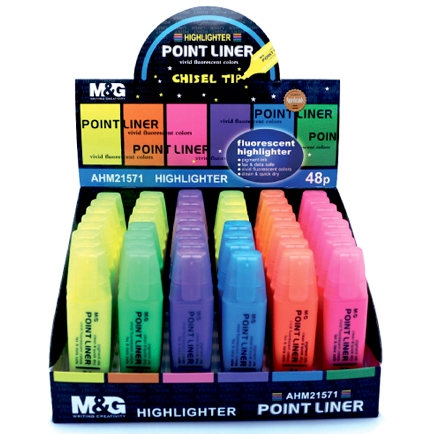 

TBMO M&G HIGHLIGHTER 6 COLORS YELLOW/BLUE/GREEN/PURPLE/PINK/ORANGE-106099/AHM21571