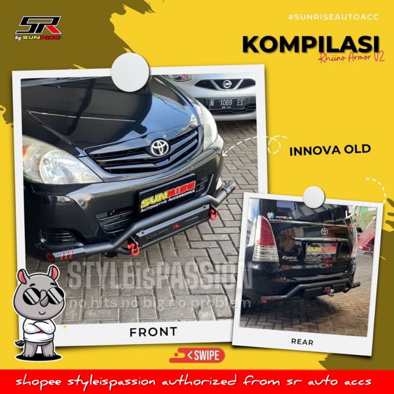 TOWING ARMOR V2 INNOVA OLD TANDUK BUMPER DEPAN INNOVA 2006 2015