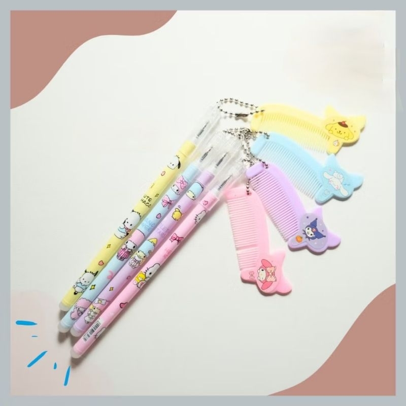 

pulpen pena sisir anak SD SMP SMA sekolah cantik pena kartun