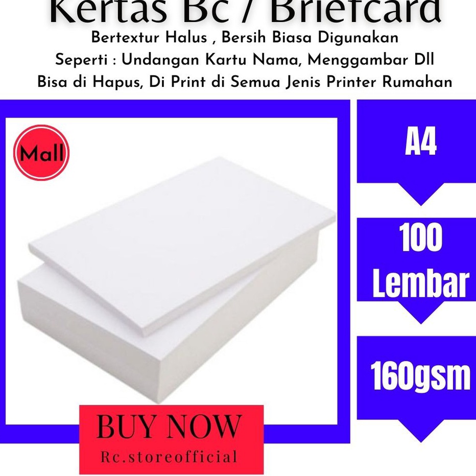 

Bonuskan 1 Lembar hht quality A4 Kes Briefcard BC 16gsm putih