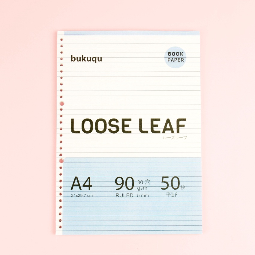 

KP8 A4 Bookpaper Loose leaf RULED by Bukuqu