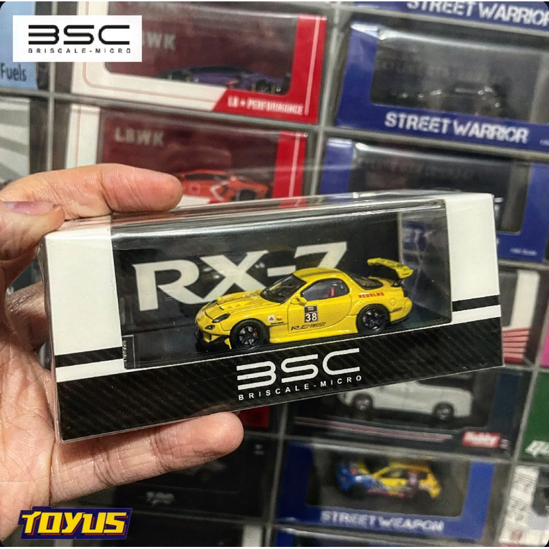 BSC - BRISCALEMICRO Mazda Rx7 Fd3s Yellow Open Hood