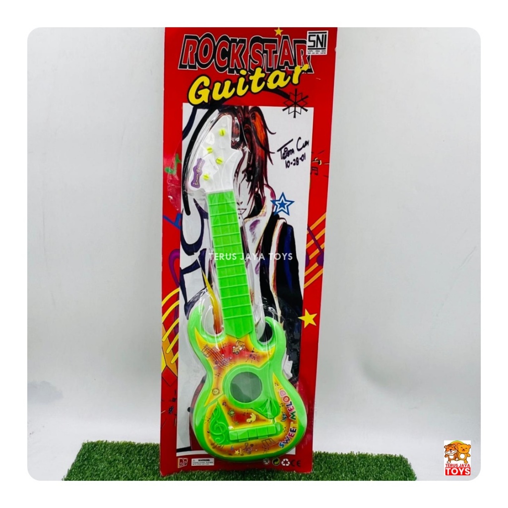 Mainan gitar plastik set mainan edukasi - Gitar Dingdong Murah
