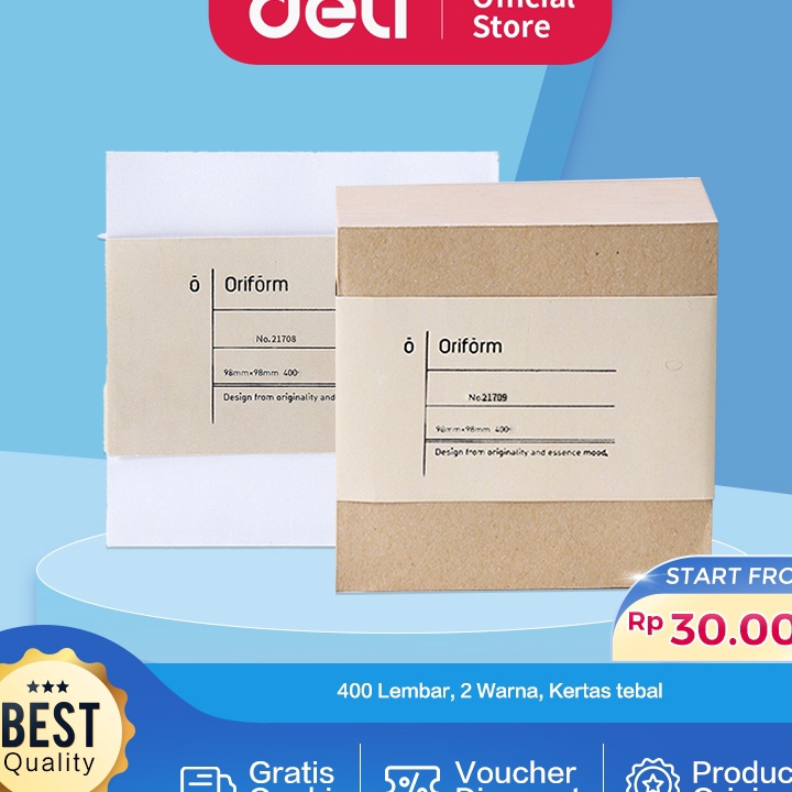 

KP8 Deli Memo Paper Kes Memo 4 Lembar Warna Putih GadingCoklat 217 2179