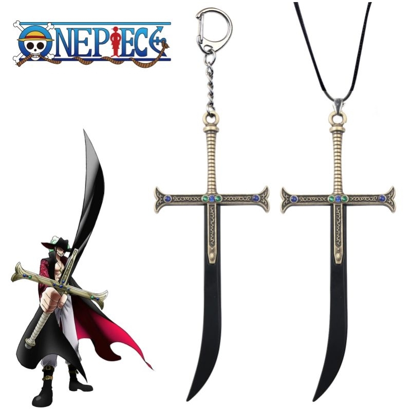 Kalung Mihawk One Piece Dracule Mihawk Luffy Straw Hat Pirates Mugiwara /Liontin Straw Hat Pirates