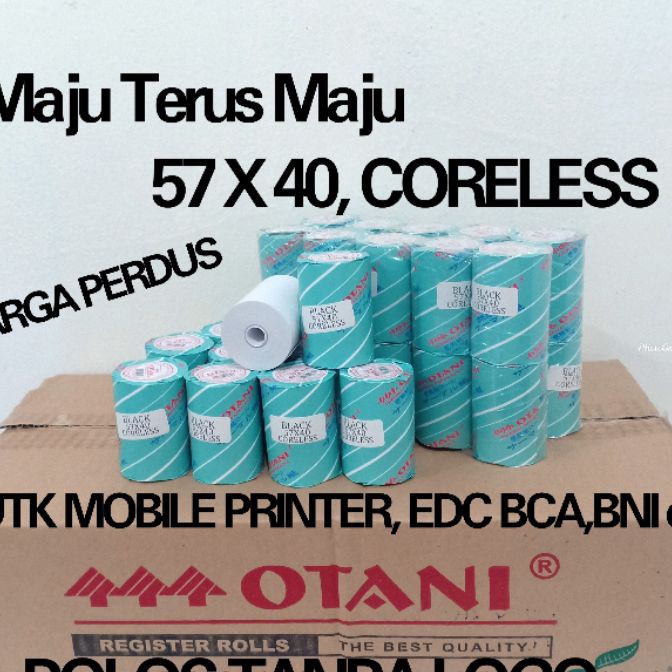 

HJ6 Kes Struk Thermal Polos Untuk Spot Gojek 57x4 CORELESS Perdus Merk Otani