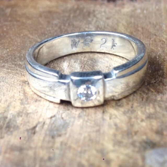 Dinar Silver-Cincin Tunangan Nikah Perak asli S925 WR21